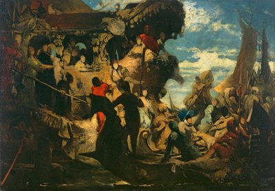 Venedig, Catarina Cornero'ya saygı duruşunda bulundu by Hans Makart