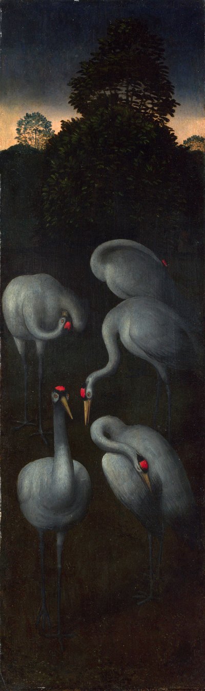 Vinçler Üç Parçadan Bir Panelin Tersi, c. 1480 by Hans Memling