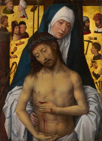 Meryem Ana Acıların Adamını Gösteriyor by Hans Memling