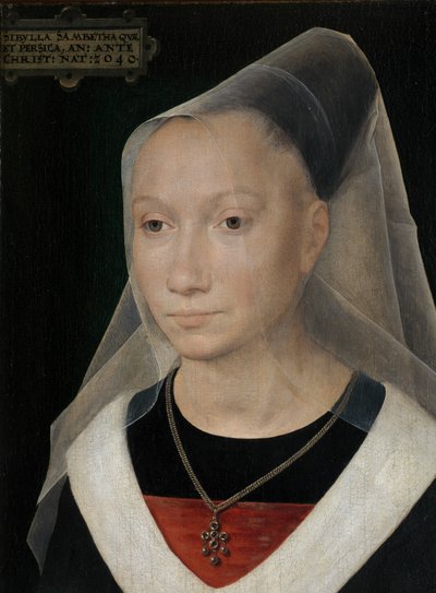 Genç Bir Kadın Portresi Detayı by Hans Memling
