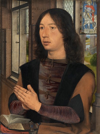 Maarten van Nieuwenhove'un Diptik Detayı by Hans Memling