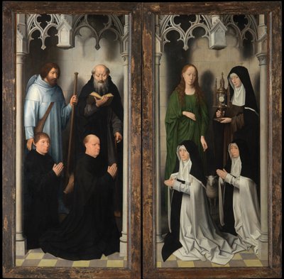 Vaftizci Yahya ve Evangelist Aziz Yahya Üç Parçasının Dış Görünümü by Hans Memling