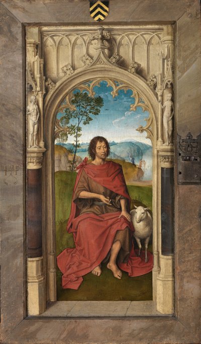 Jan Floreins Triptych'in dış paneli by Hans Memling