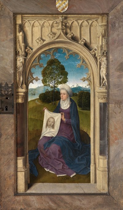 Jan Floreins Triptych'in dış paneli by Hans Memling