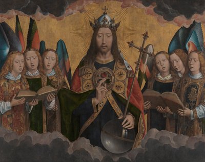 Şarkı Söyleyen Meleklerle Baba Tanrı by Hans Memling