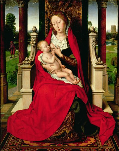 Madonna ve Çocuk Enthroned, c.1492-94 by Hans Memling
