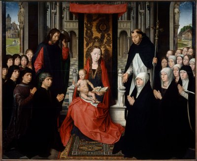 Bakire ve çocuk Saint James ve Saint Dominika bağışçıları veya Jacques Floreins