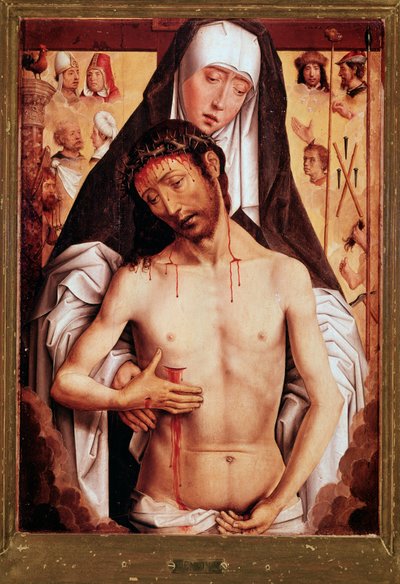 Bakire ve ölü İsa Tablo Hans Memling (1435/40-1494) 1480 Dim 52x36 cm Granada, Kraliyet Şapeli by Hans Memling
