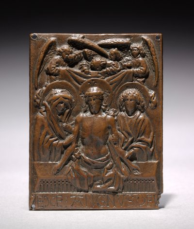 Meryem ve Aziz Yuhanna Tarafından Desteklenen Ölü İsa, 1427-1467. by Hans Multscher