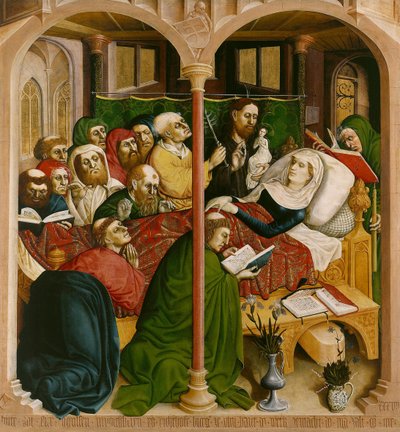 Meryem'in ölümü. Wurzach Sunağının Kanatları, 1437 by Hans Multscher