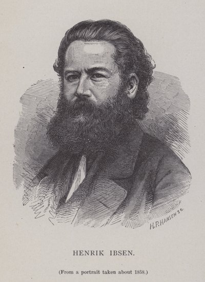 Henrik Ibsen, Norveçli oyun yazarı, tiyatro yönetmeni ve şair by Hans Peter Hansen