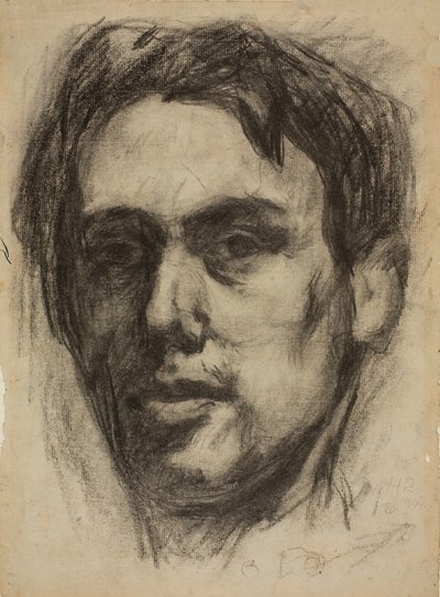 Otoportre recto, Eskiz tersi, 1909. by Hans Richter