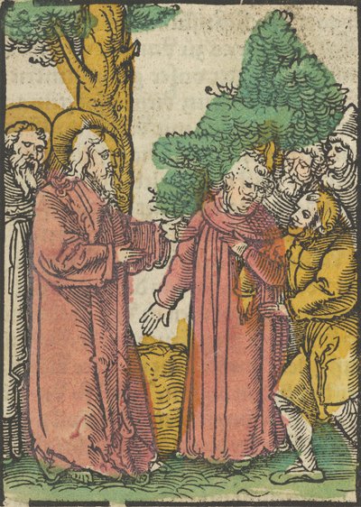 İsa Sağır-Dilsizleri İyileştiriyor, Das Plenarium, 1517. by Hans Schäufelein the Elder