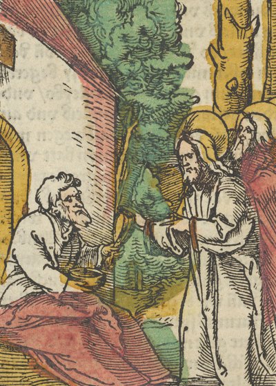 Cüzzamlıyı İyileştiren İsa, Das Plenarium, 1517. by Hans Schäufelein the Elder