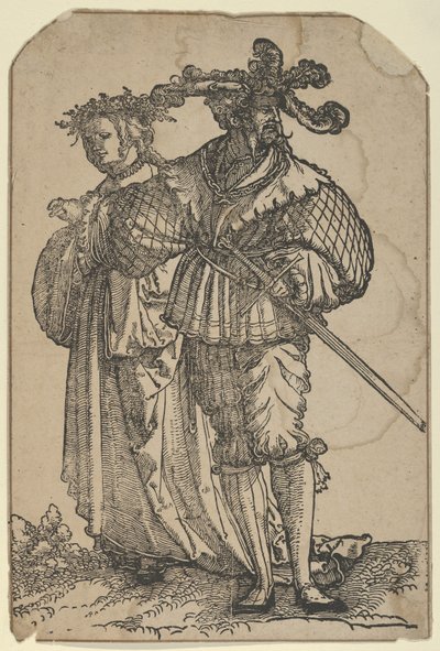 Düğün Dansçıları yeniden grevinden Dans Eden Çift I. by Hans Schäufelein the Elder