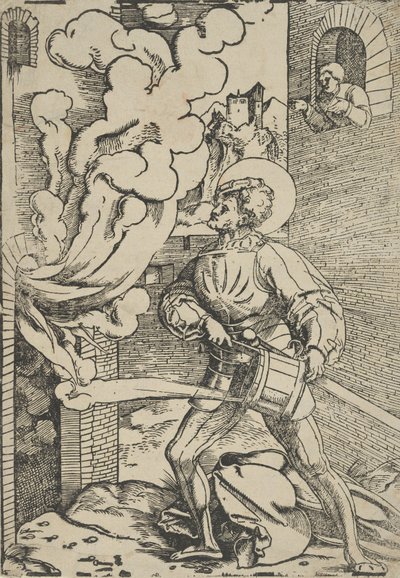 Aziz Florian saldırısı. by Hans Schäufelein the Elder