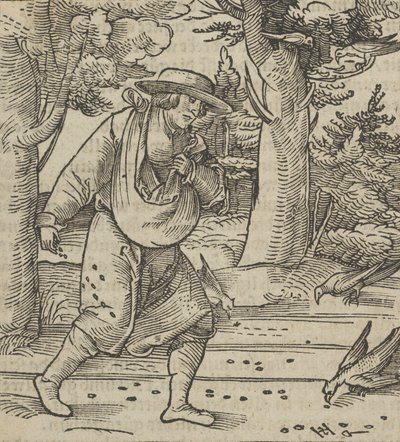 Ekicinin Tohumlarını Yiyen Kuşlar, Hymmelwagen auff dem, wer wol Leben..., 1517