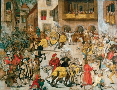 Şövalye Turnuvası, yaklaşık 1509-1510 by Hans Schäufelin