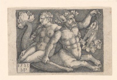 Bir Triton ve Bir Peri by Hans Sebald Beham