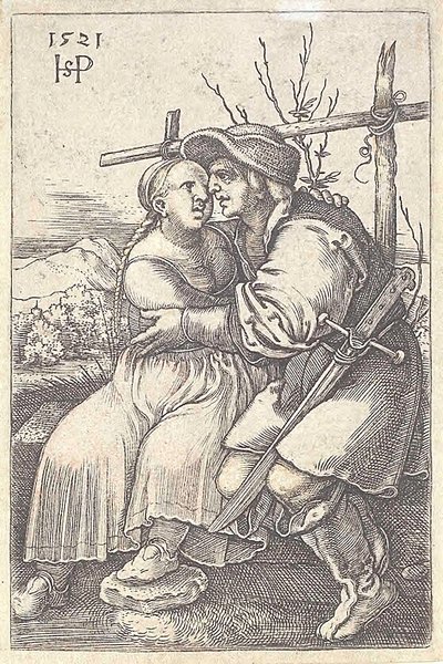Çiftçi ve metresi by Hans Sebald Beham