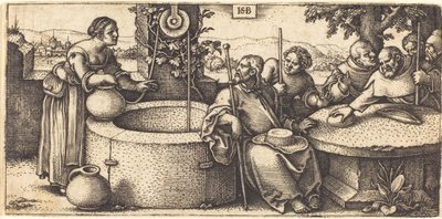 Mesih ve Samiriyeli Kadın by Hans Sebald Beham