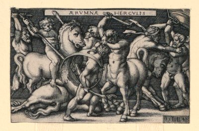 Centaurlarla Savaşan Herkül by Hans Sebald Beham