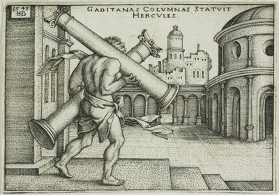 Herkül ve Gazze Sütunları by Hans Sebald Beham