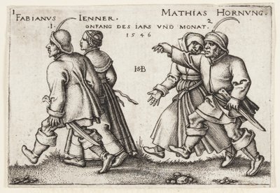 Ocak ve Şubat by Hans Sebald Beham