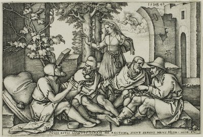Arkadaşlarıyla iş sohbeti by Hans Sebald Beham