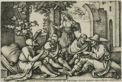 Arkadaşlarıyla iş sohbeti by Hans Sebald Beham