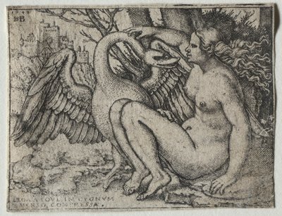 Leda ve Kuğu by Hans Sebald Beham