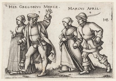 Mart ve Nisan by Hans Sebald Beham