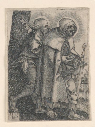 Aziz Peter ve Aziz Paul by Hans Sebald Beham