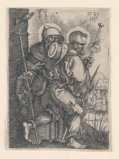 Aziz Philip ve Aziz James Binbaşı by Hans Sebald Beham