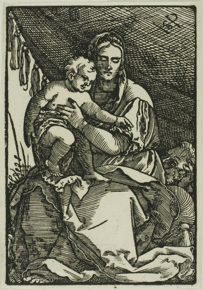 Gölgelik Altında Kutsal Aile by Hans Sebald Beham