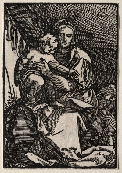 Kutsal Aile Bir Çadır Altında. by Hans Sebald Beham