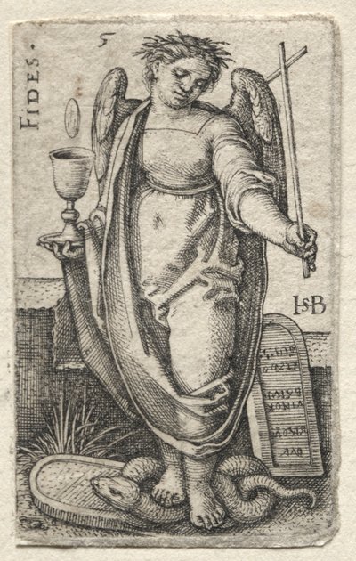 Tanrı Bilgisi ve Yedi Ana Erdem: Sadakat - Fides. by Hans Sebald Beham