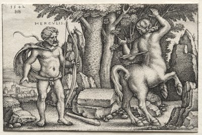 Herkül ve Nessus by Hans Sebald Beham