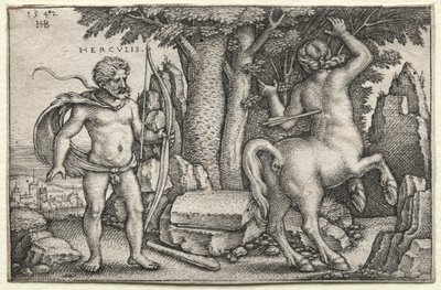 Herkül ve Nessus, 1542. by Hans Sebald Beham