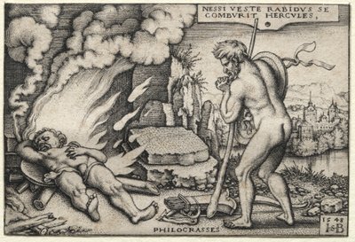 Herkül Ateşinin Üzerinde, 1548. by Hans Sebald Beham