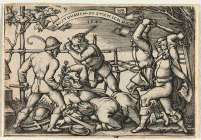 Köylü Düğünü veya On İki Ay: No. 9, 1547. by Hans Sebald Beham