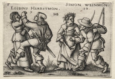 Köy Düğünü: Egidius Herbstmon / Simon Weimon by Hans Sebald Beham