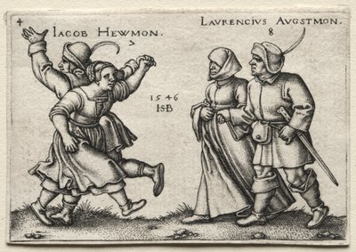 Köy Düğünü: Jacob Hewmon Lawrencius Augstmon, 1546. by Hans Sebald Beham