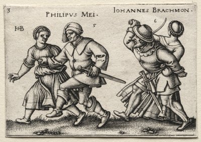 Köy Düğünü: Philipus Mei Johannes Brachmon, 1546. by Hans Sebald Beham
