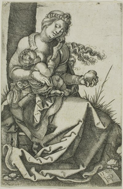 Armut ile Bakire by Hans Sebald Beham