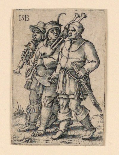 Düğün Alayı: Üç Müzisyen by Hans Sebald Beham