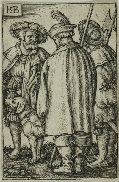 Üç Asker ve Bir Köpek by Hans Sebald Beham