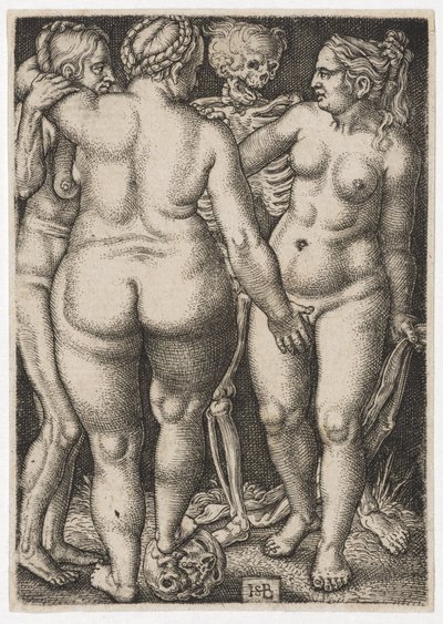 Üç kadın ve Ölü, c. 1546-50 by Hans Sebald Beham