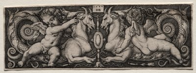 İki Genii by Hans Sebald Beham