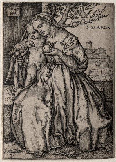 Papağan ile Bakire by Hans Sebald Beham
